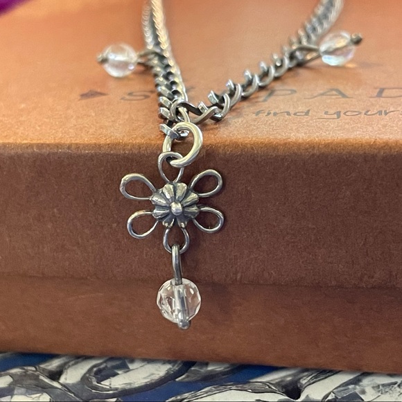 Silpada  Sterling Silver Crystal Bead Ankle Bracelet A1554 - Picture 2 of 9